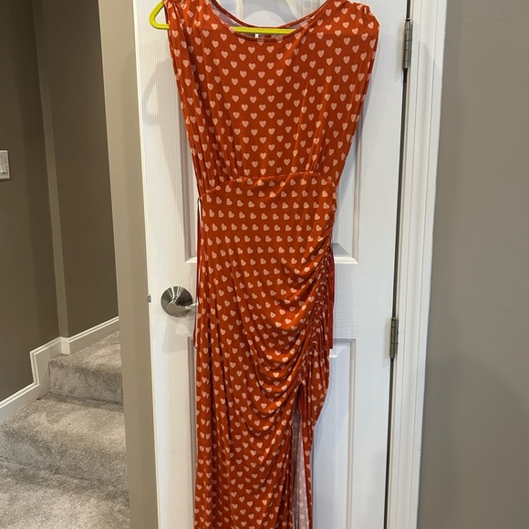 Free People Dresses & Skirts - Free People Asymmetrical Orange Heart Dress
